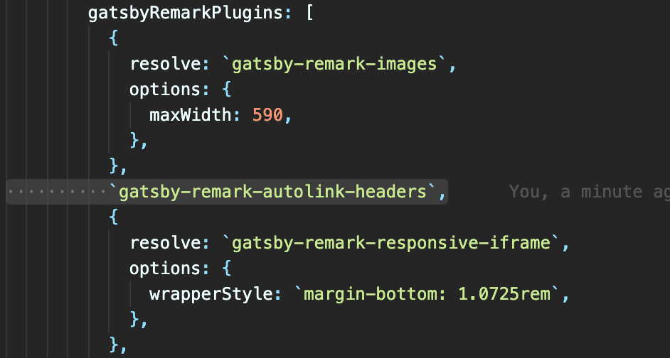 Install Gatsby Remark Autolink Headers