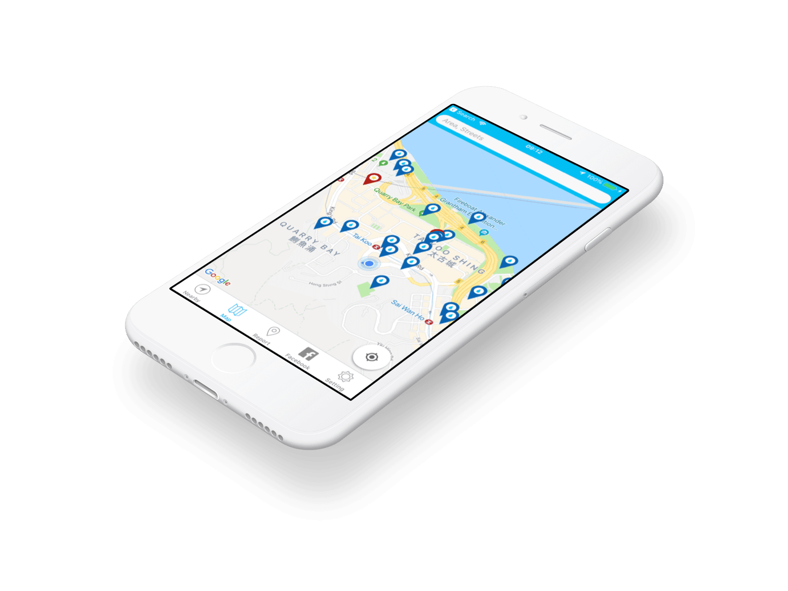 Mockup of Water For Free App